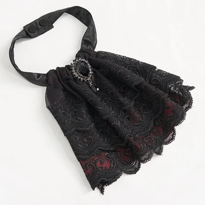 Gothic-Krawatte mit Perlenspitze für Herren