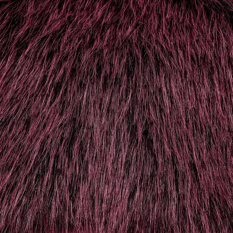 Gothic Stehkragen Farbverlauf Kunstpelz Cape für Damen Rot