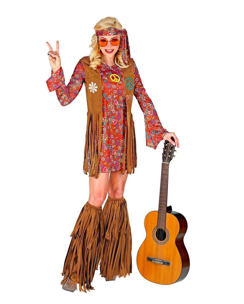 Braune Stiefelstulpen mit Fransen