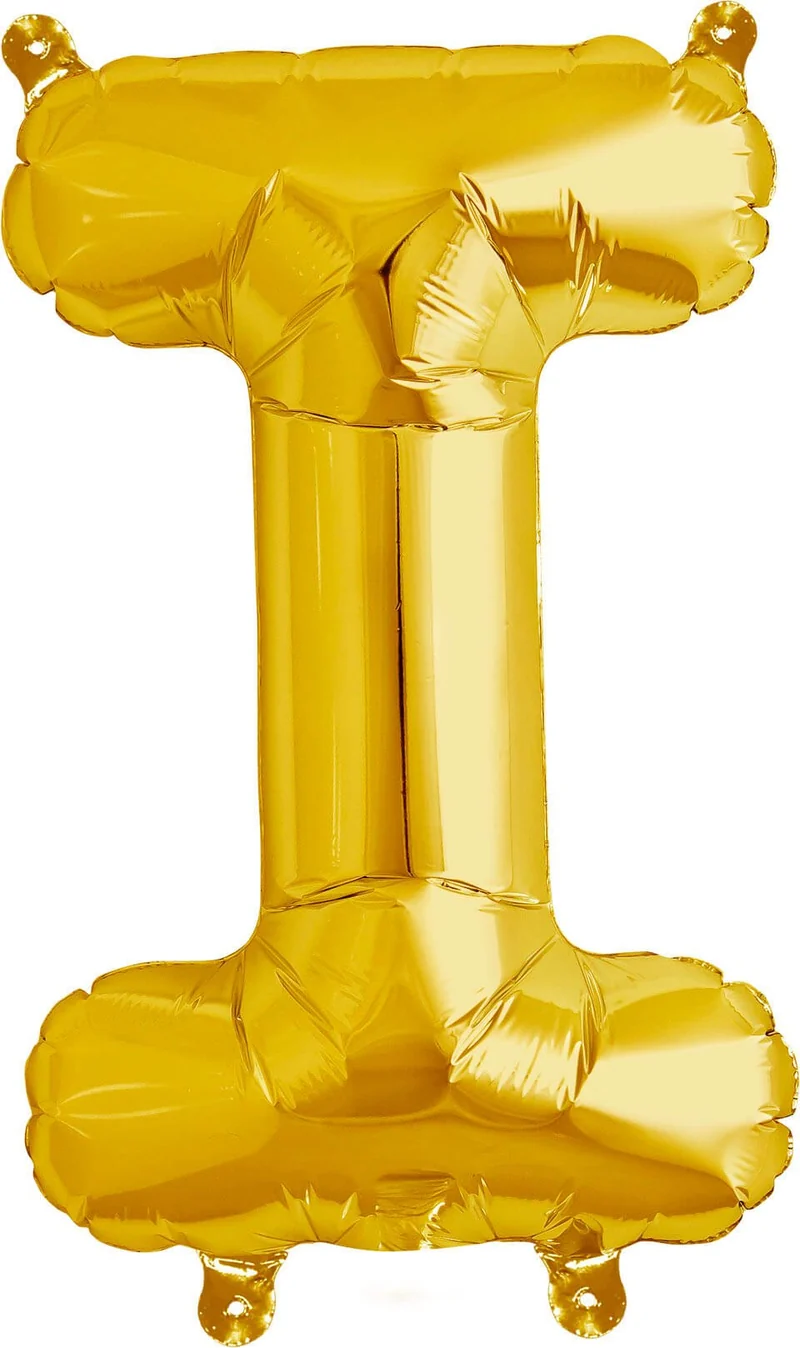 Buchstaben Ballon I Gold