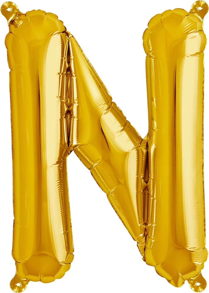 Buchstaben Ballon N Gold