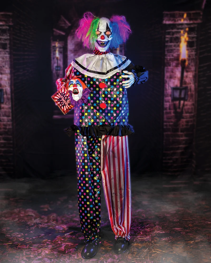 Mr. Smiles Horrorclown Animatronic mit Jump-Scare 172cm