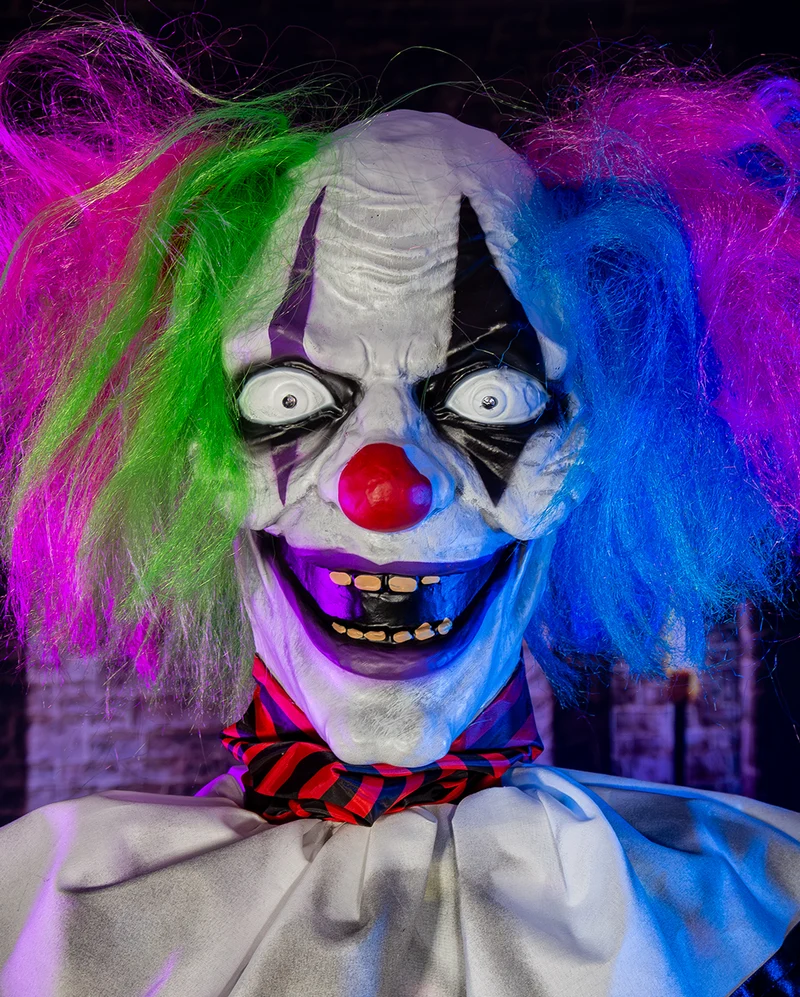 Mr. Smiles Horrorclown Animatronic mit Jump-Scare 172cm