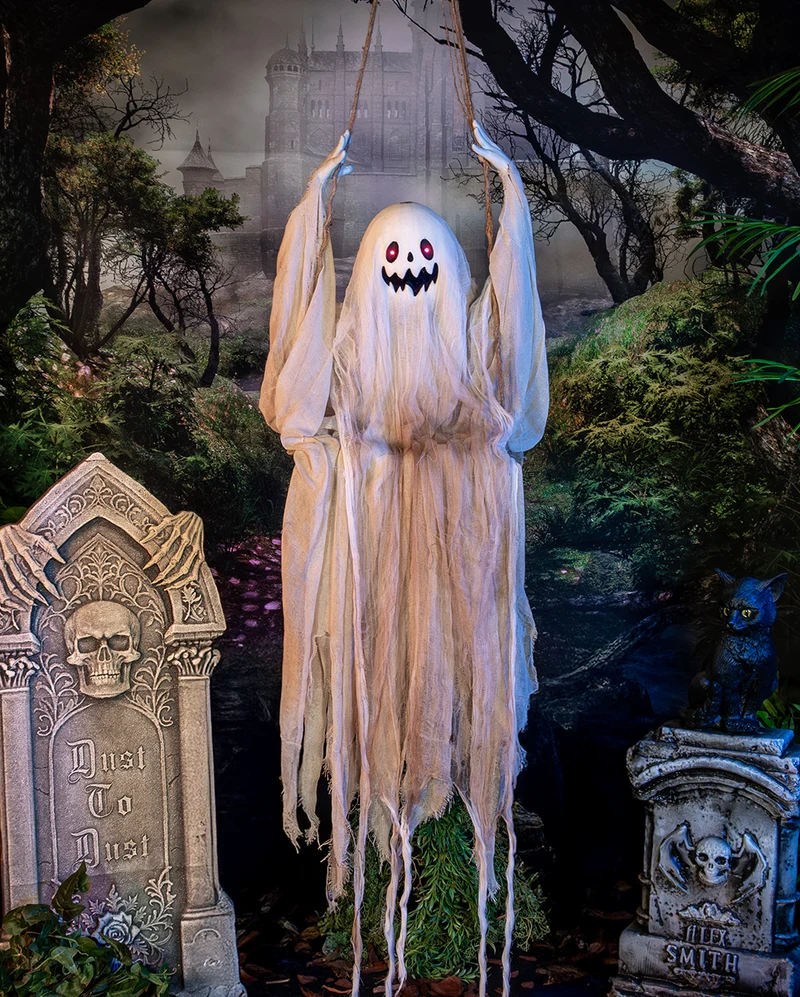 Scary Fetzengeist auf Schaukel Halloween Animatronic 120cm
