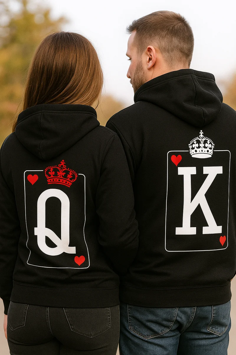 King Queen Pullover Pokerzeichen