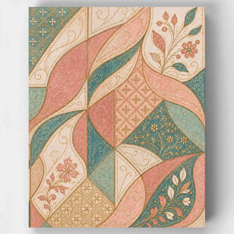 "Blush Batik" Paint by Numbers Kit