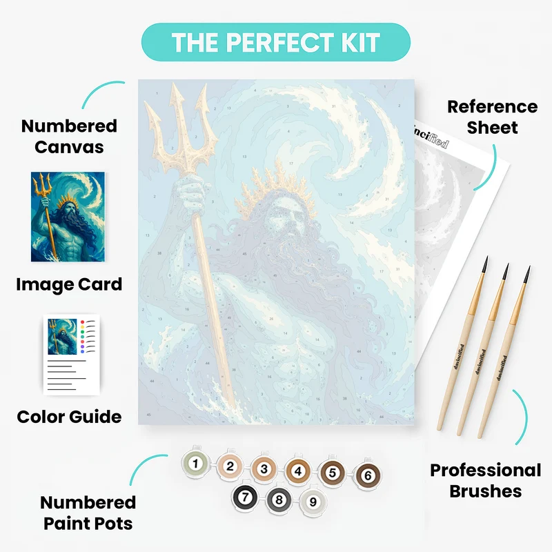 Poseidon's Trident - Paint by Numbers Kit