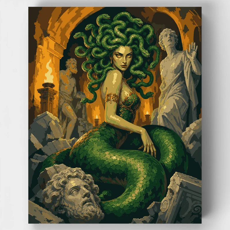 Medusa Among Ruins - Paint by Numbers Kit