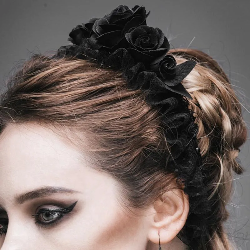Frauen Punk Floral Haarkranz