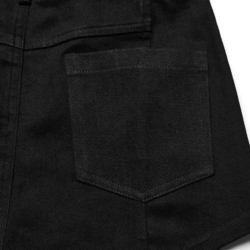 Punk-Shorts mit Ösen-Mesh-Ring für Damen