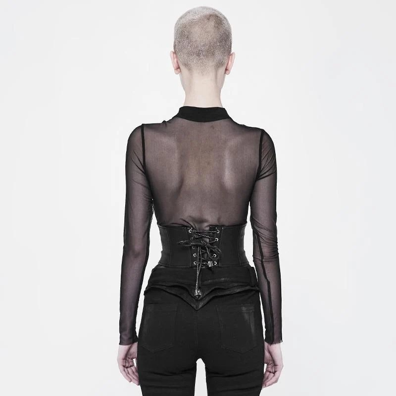Damen Riemchen Leder Punk Gurt