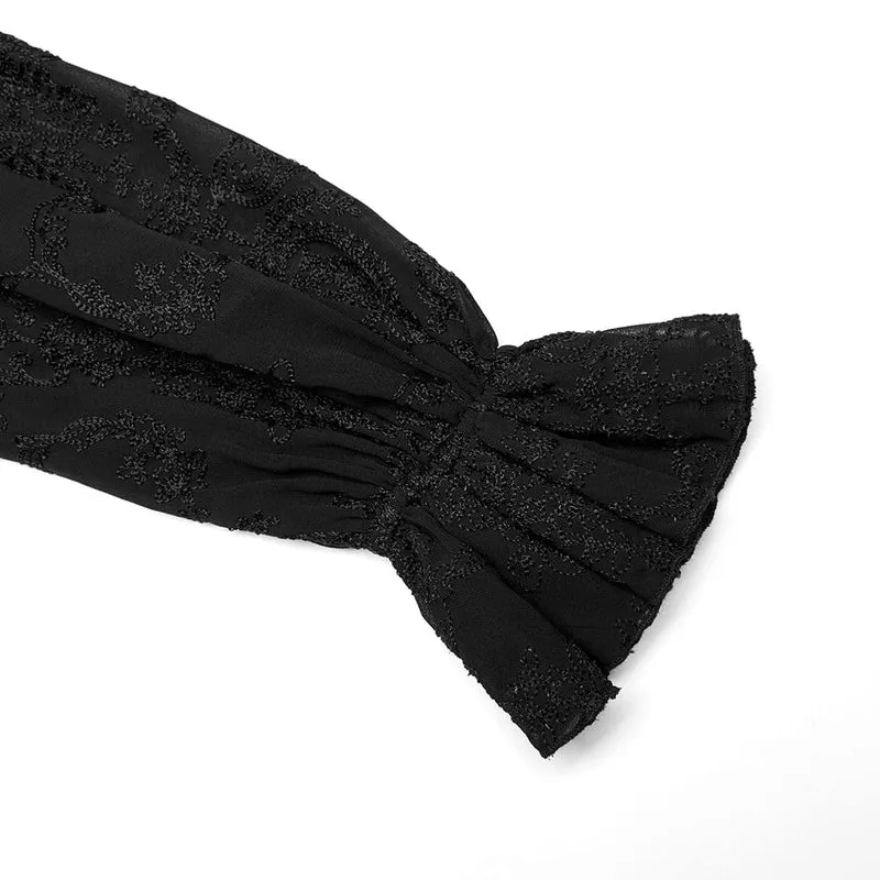 Gothic Damenhemd mit Puffärmeln