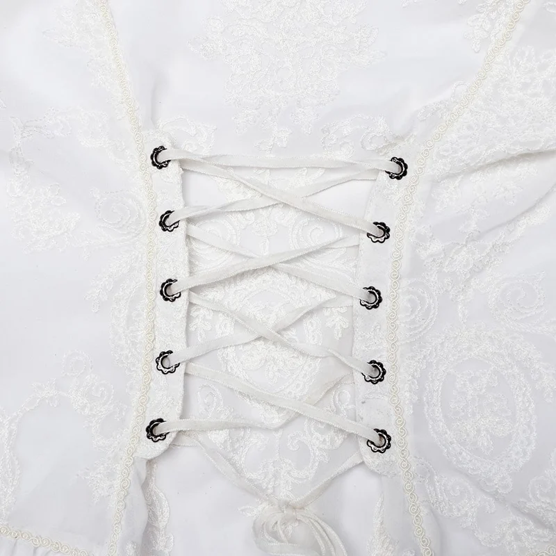 Gothic Damenhemd mit Puffärmeln