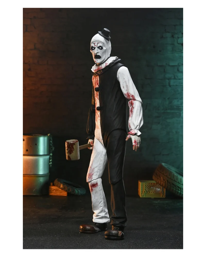 Terrifier 2 Art The Clown Blood Splattered NECA Ultimate Action Figur 18cm