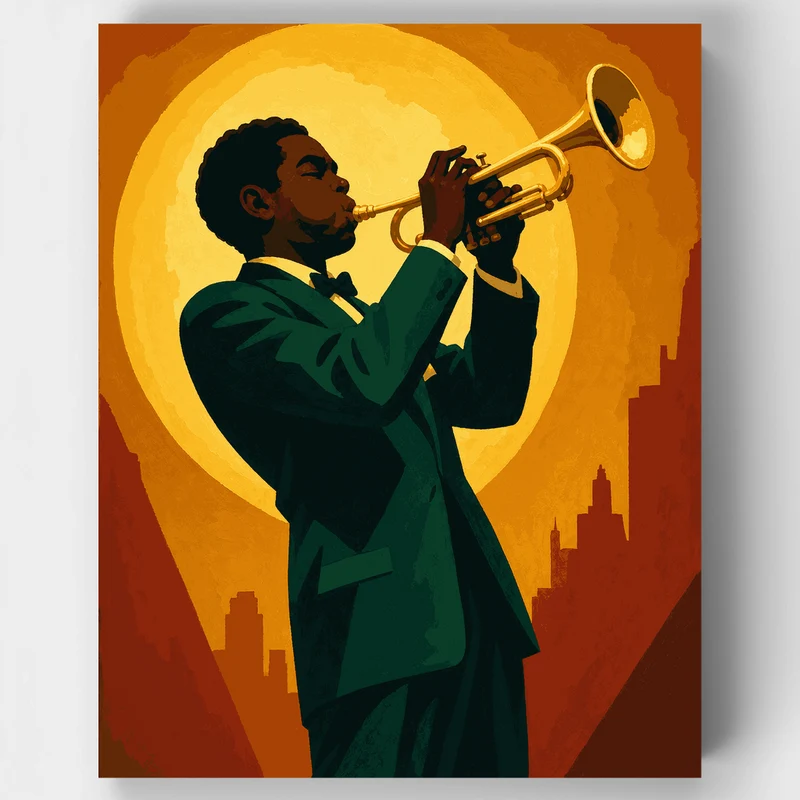 Golden Horn Solo - Paint by Numbers Kit