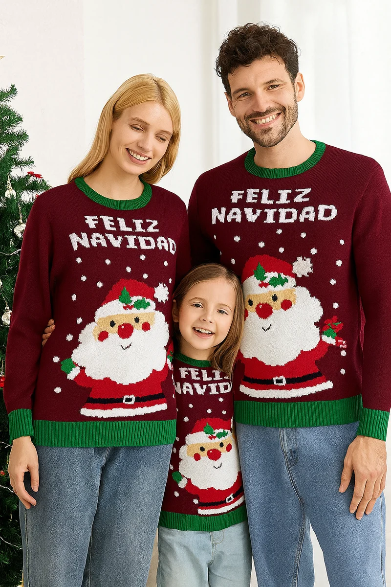 Weihnachtspullover Familie Feliz Navidad