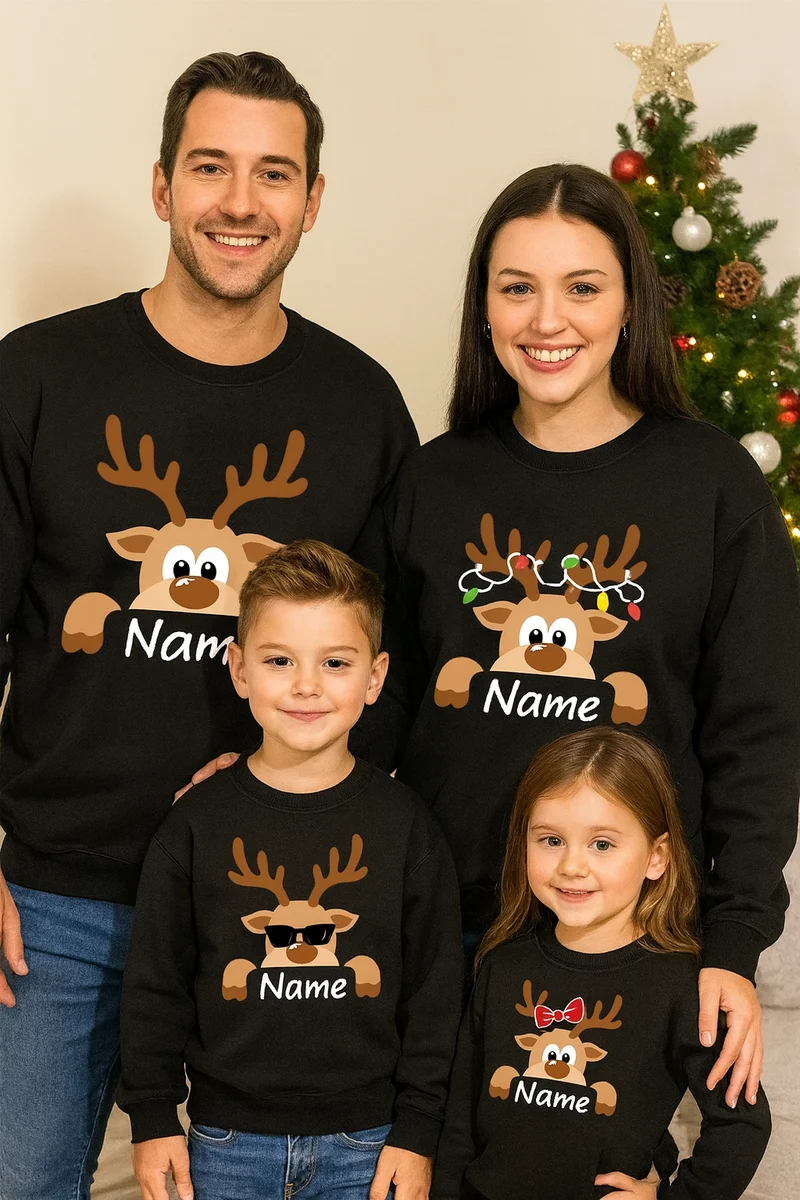 Weihnachtspullover Familie Personalisiert