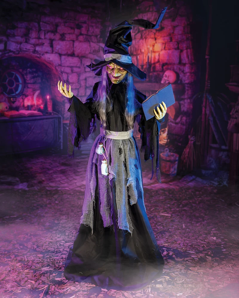 Belladonna the Shadowbrew Witch Halloween Animatronic 198cm
