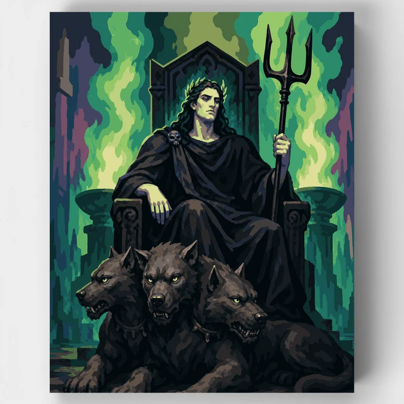 Hades and Cerberus - Paint by Numbers Kit