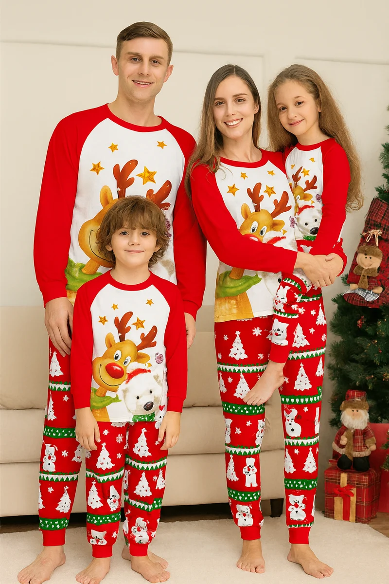 Weihnachtspyjama Geschwister