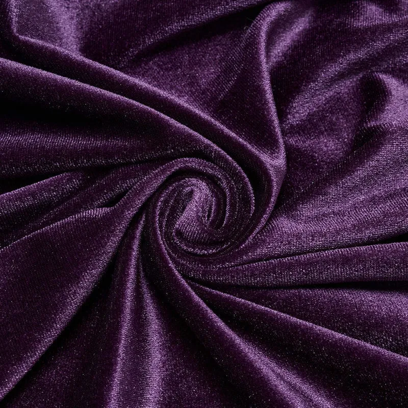 Gothic-Umhang mit Schnürung und Kapuze aus Samt für Damen, Lila