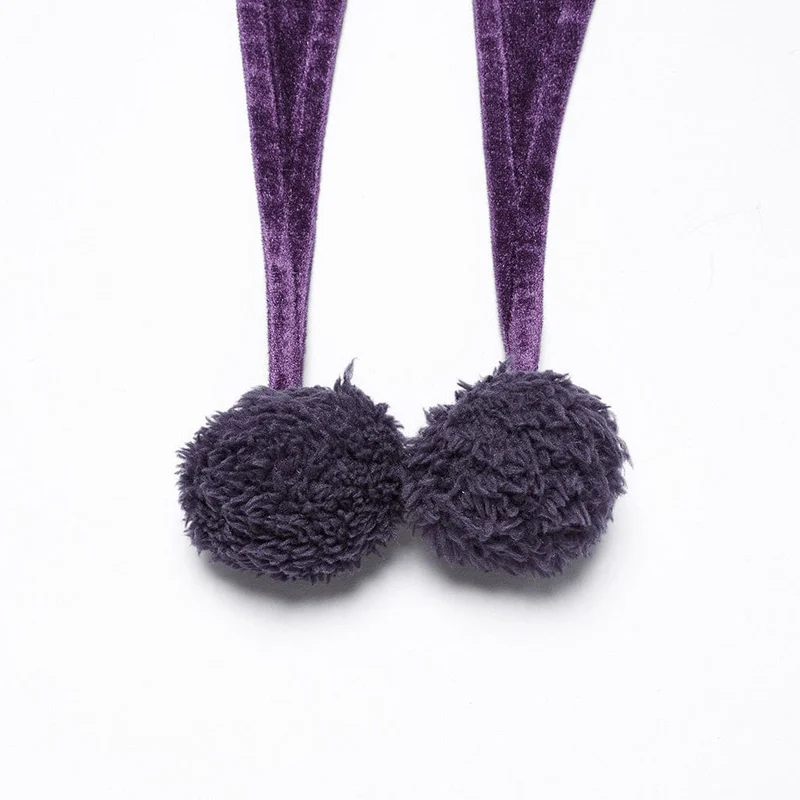 Gothic-Umhang mit Schnürung und Kapuze aus Samt für Damen, Lila