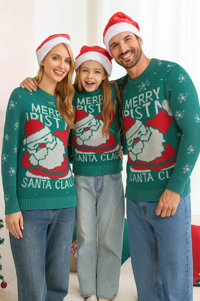 Lustige Weihnachtspullover Familie