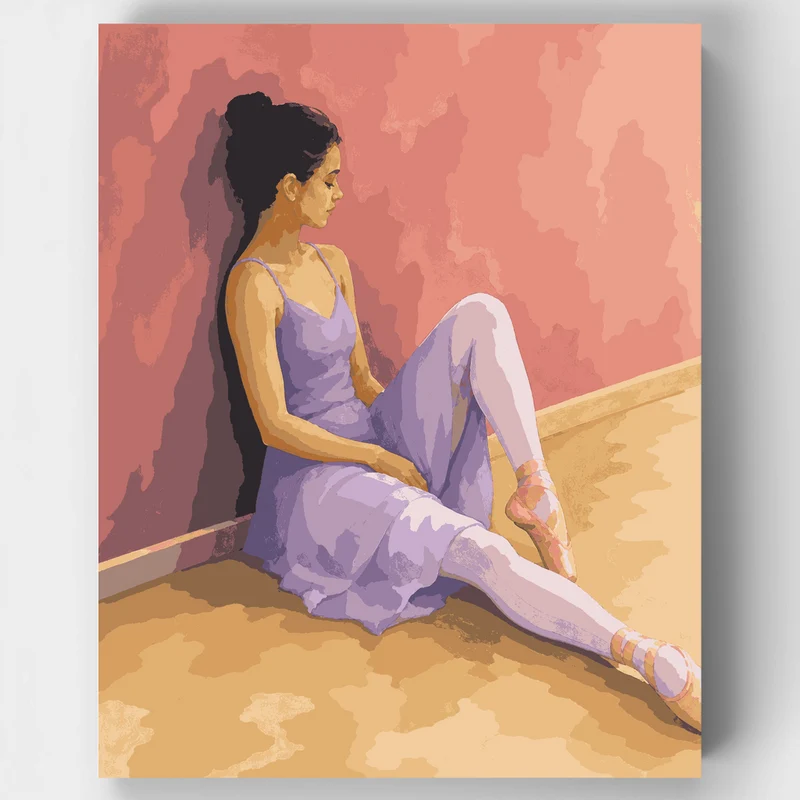 Ballerina's Quiet Rest - Paint by Numbers Kit