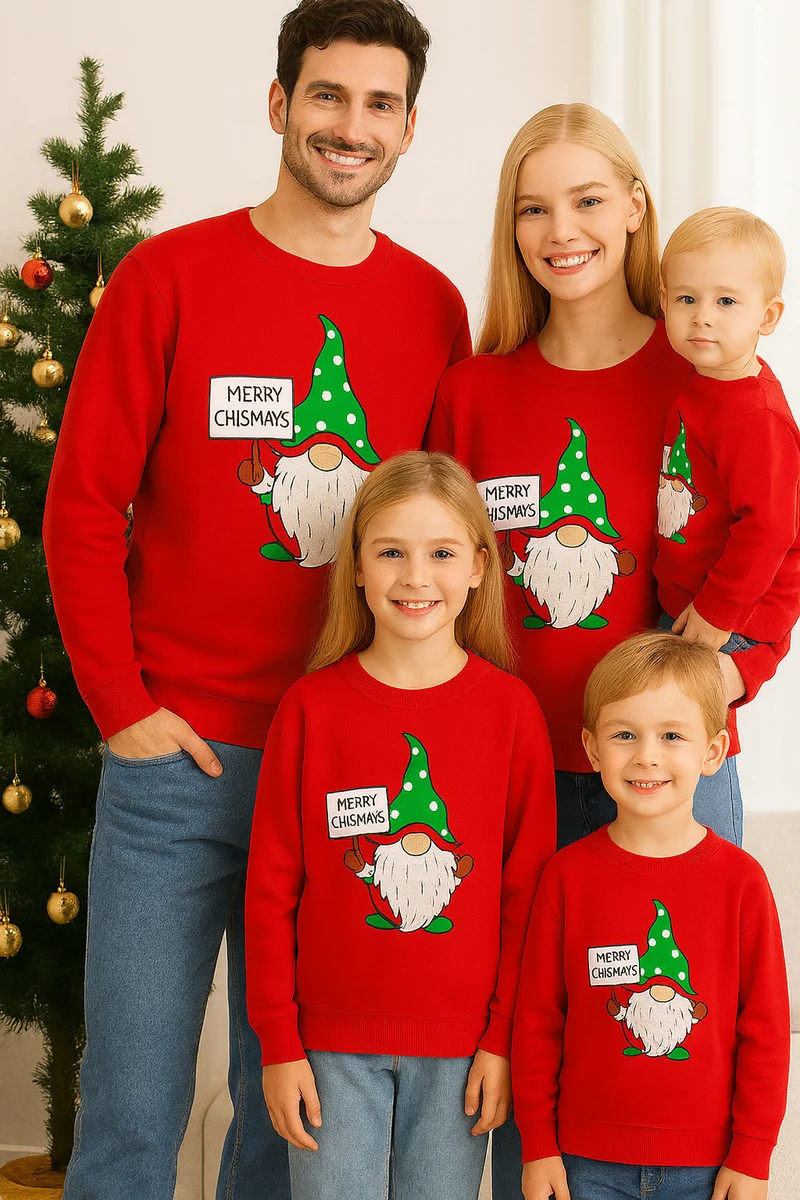 Weihnachtspullover Familie Elf