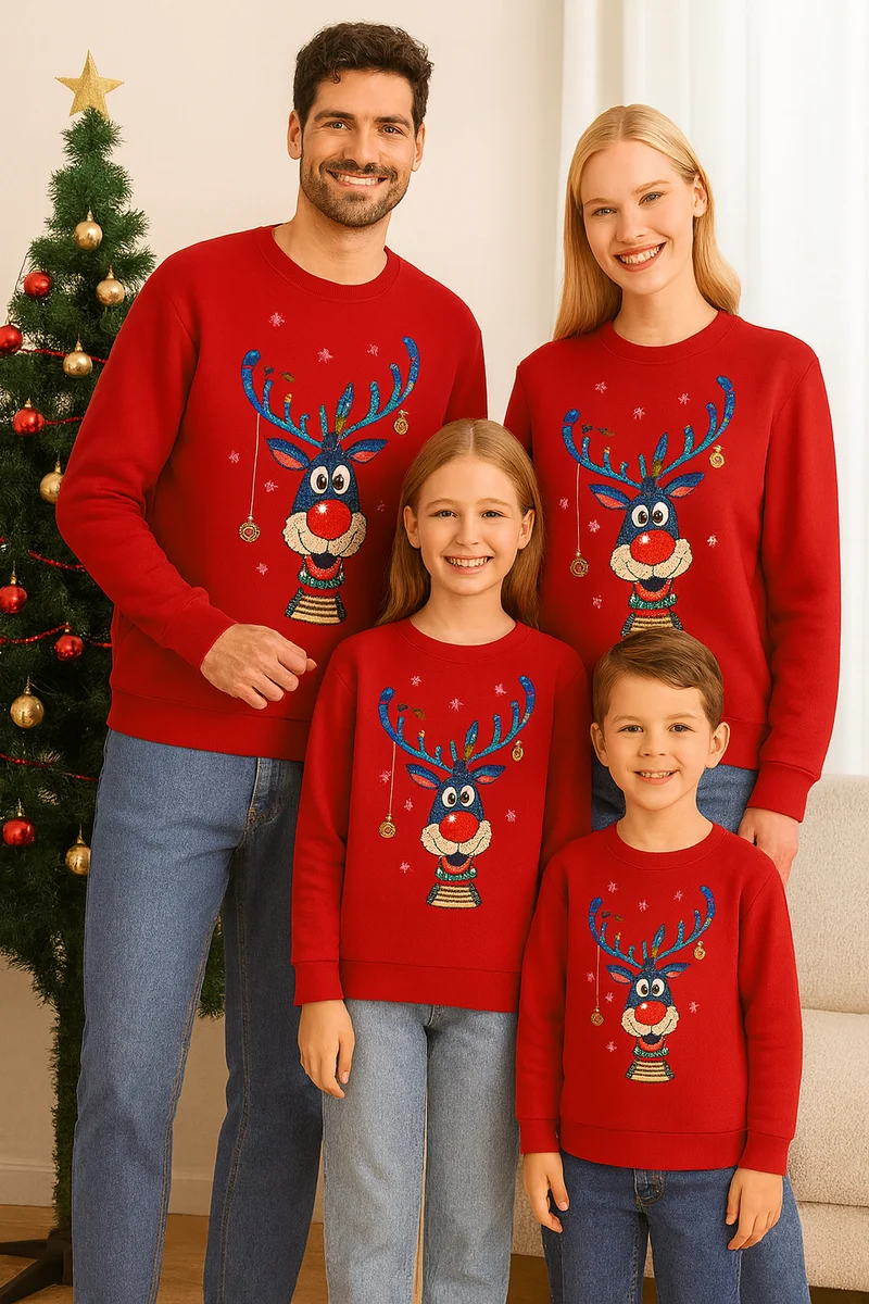 Rentier Weihnachtspullover
