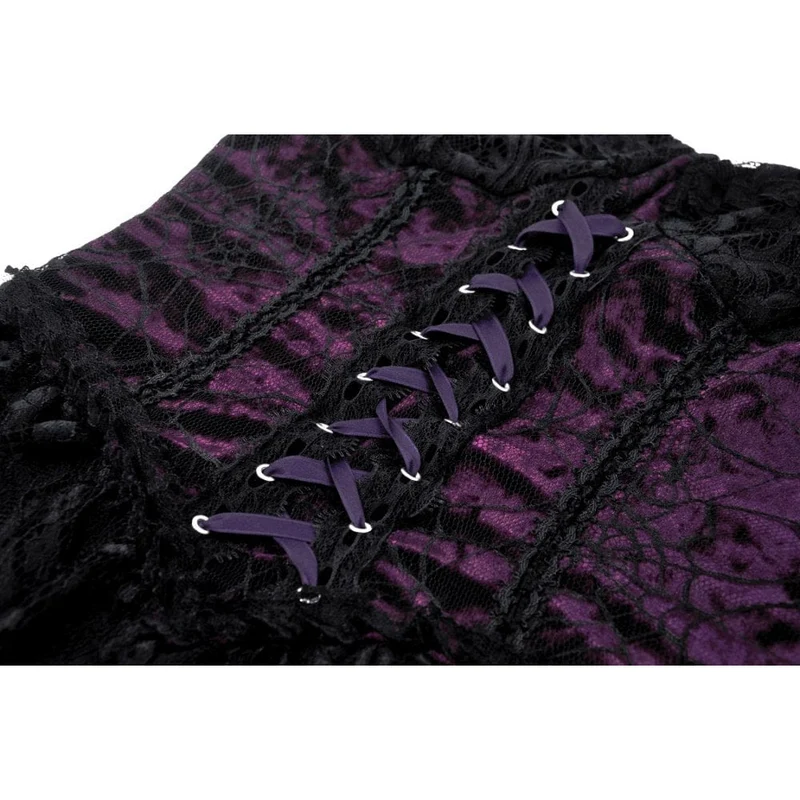 Gothic-Spitzenkleid mit Lagenlook für Damen, Abschlusskleid
