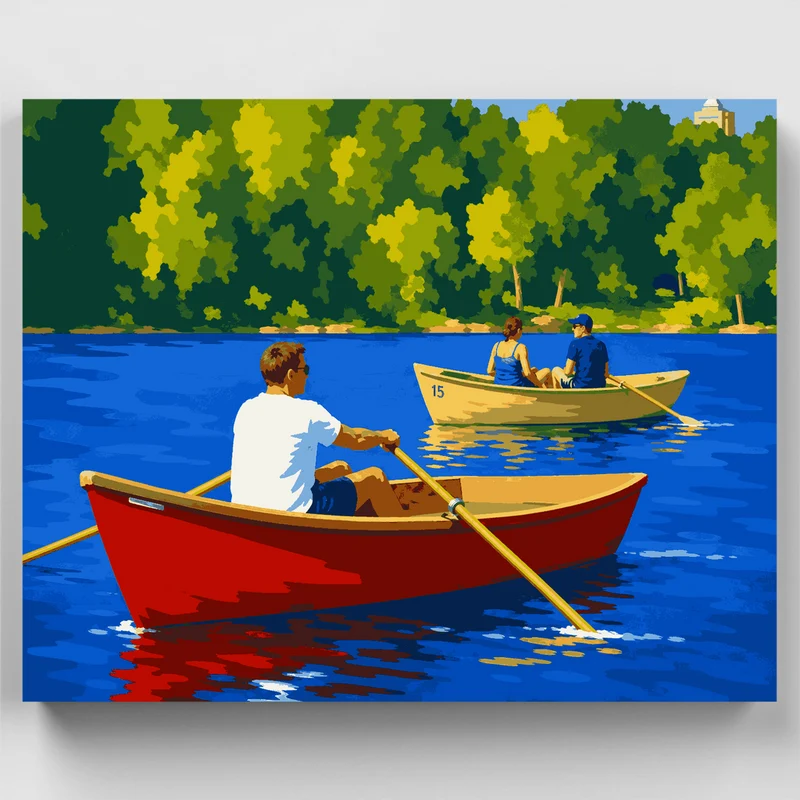 Central Park Rowboats - Paint by Numbers Kit