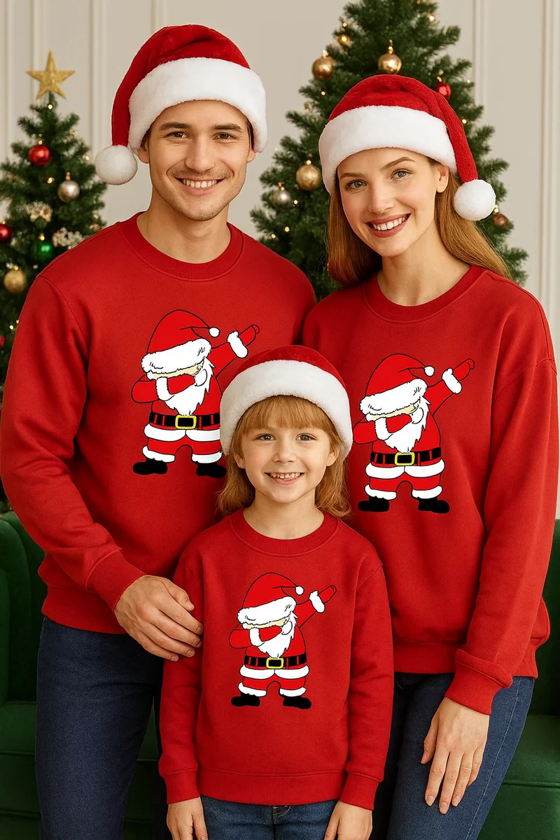 Origineller Weihnachtspullover Familie