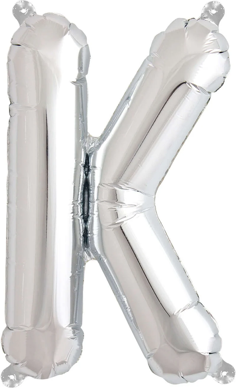 Buchstaben Ballon K Silber