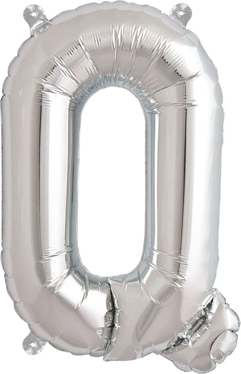 Buchstaben Ballon Q Silber