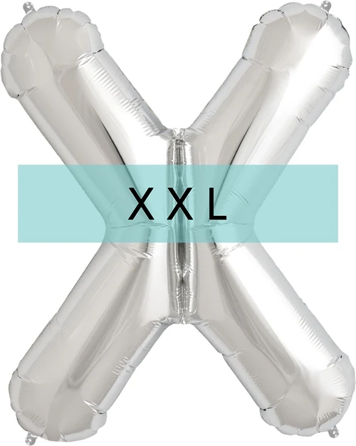 Buchstaben Ballon X XXL Silber