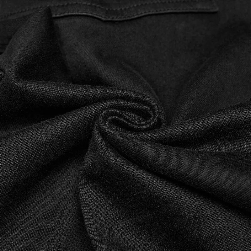 Punk-Faltenjeans mit mehreren Taschen für Herren