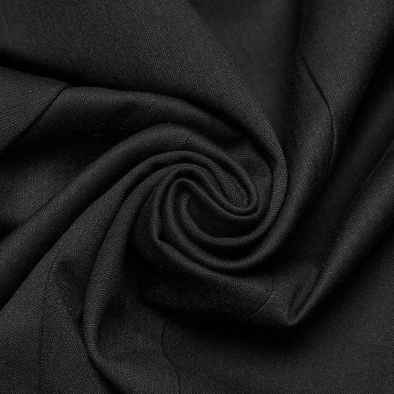 Herrenmantel mit Gothic-Reverskragen und Frosch-Jacquardmuster