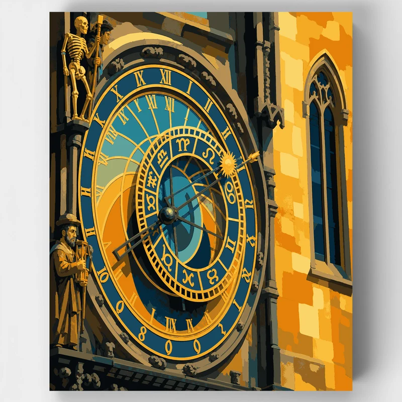 Astronomical Clock Face - Paint by Numbers Kit