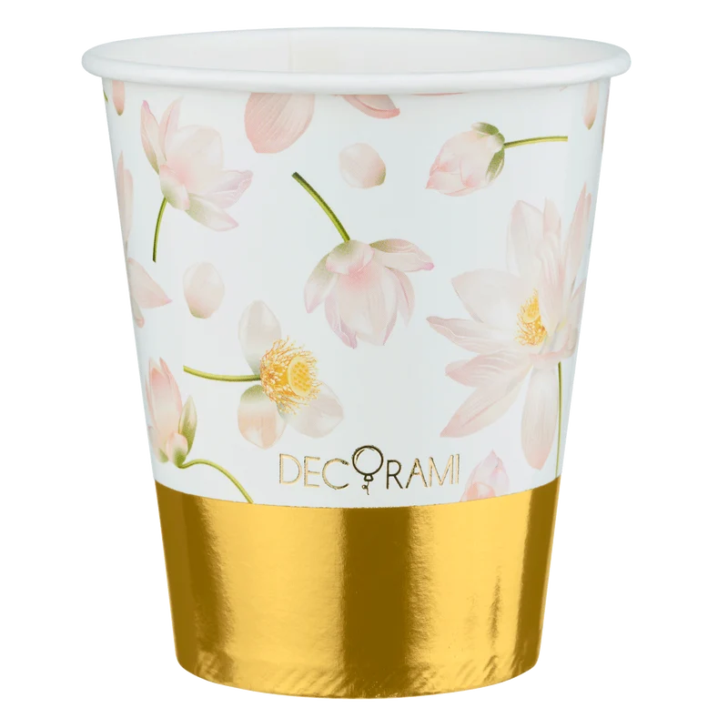 Pappbecher "Beautiful Blüten" 230ml 6 Stk.