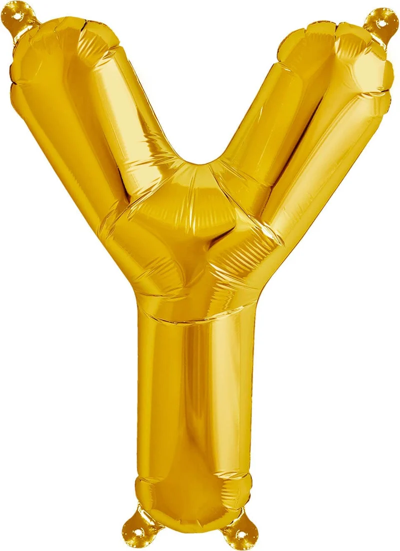 Buchstaben Ballon Y Gold