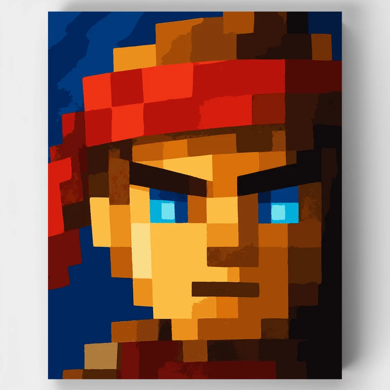 Red Bandana Warrior - Paint by Numbers Kit