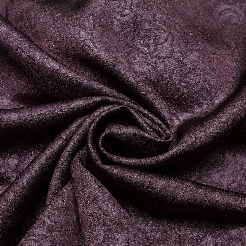Herren Gothic Stehkragen Tiefer Rosen Hemd Rot