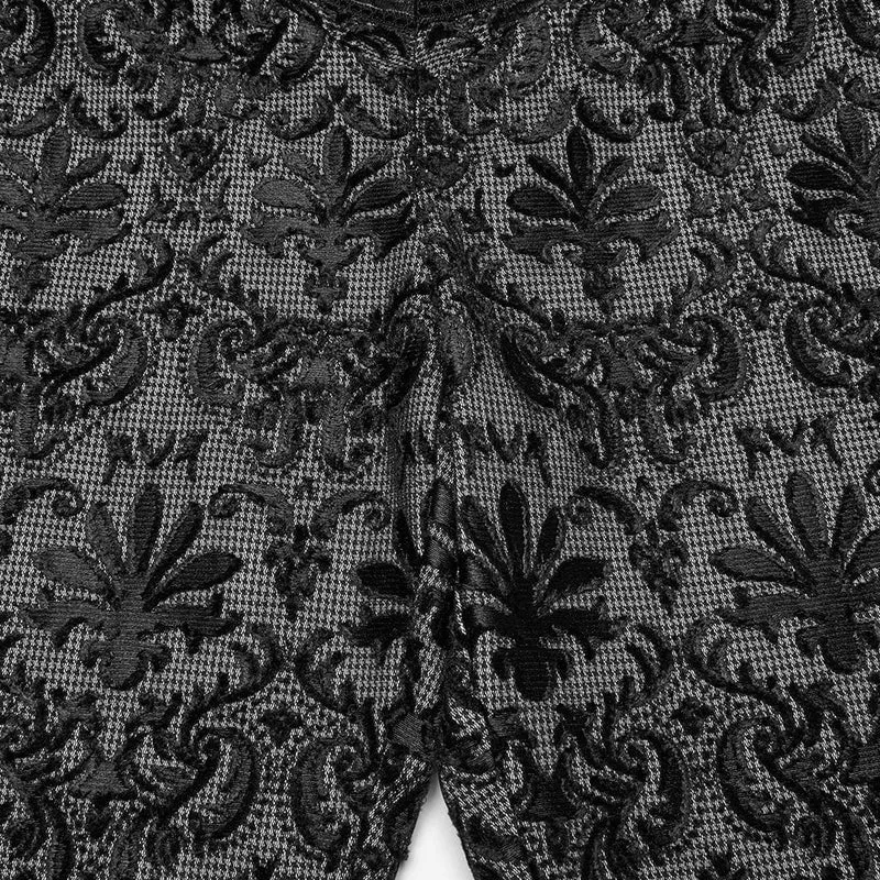 Gothic-Hose mit bestickter Schnalle im Blumenstil für Herren