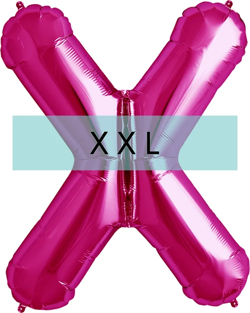 Buchstaben Ballon X XXL Pink