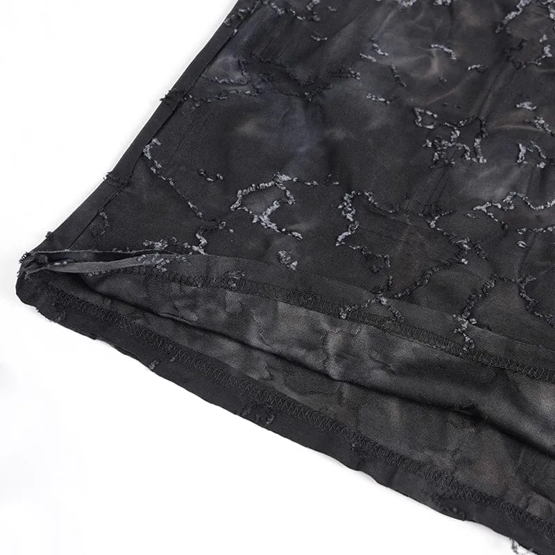 Gothic-Weste mit Ösenriemen für Herren im Used-Look