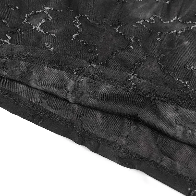 Gothic-Weste mit Ösenriemen für Herren im Used-Look