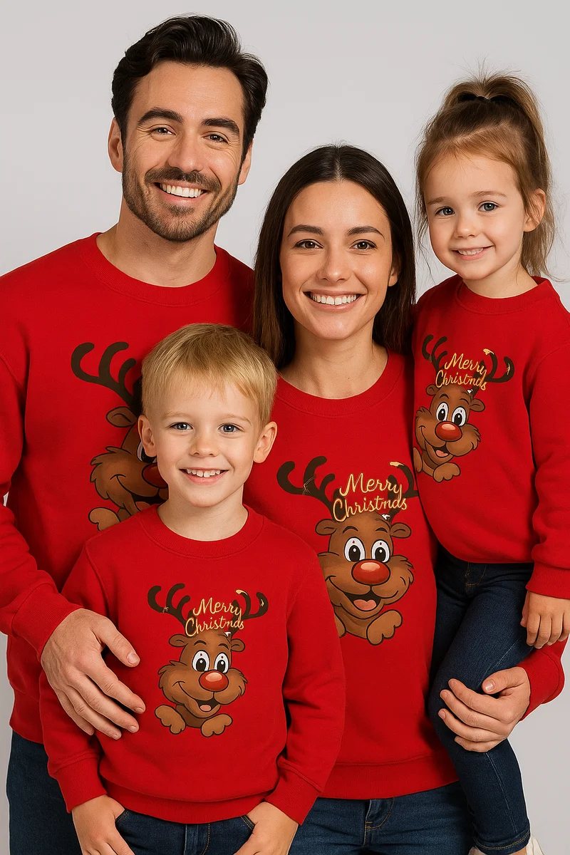 klassischer Weihnachtspullover Familie