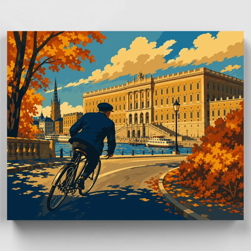 Royal Palace Cyclist - Paint by Numbers Kit