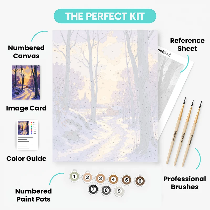 Djurgården Snow Path - Paint by Numbers Kit